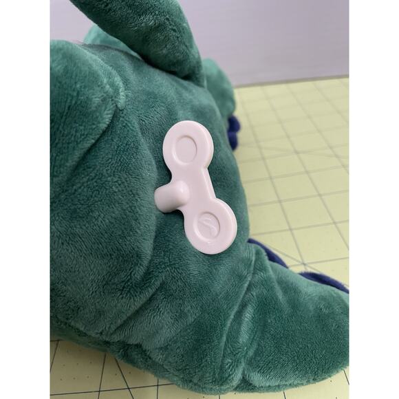 Carters Just One You Musical Green Dinosaur Plush Stuffed Animal Blue Stripes - Picture 6 of 9